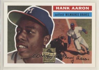 2000 Topps - Hank Aaron Reprints #3 - Hank Aaron (1956 Topps; Willie Mays Sliding in Background)