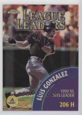 2000 Topps Chrome - [Base] - Refractor #466 - League Leaders - Luis Gonzalez, Derek Jeter [EX to NM]