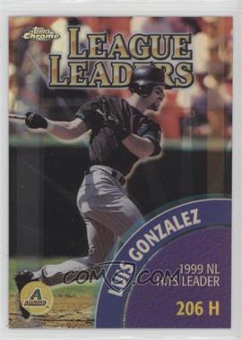 2000 Topps Chrome - [Base] - Refractor #466 - League Leaders - Luis Gonzalez, Derek Jeter [EX to NM]
