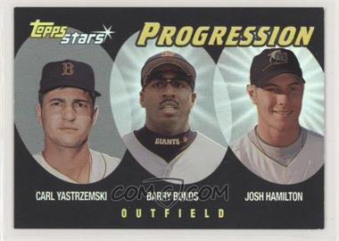 2000 Topps Stars - Progression #P7 - Carl Yastrzemski, Barry Bonds, Josh Hamilton