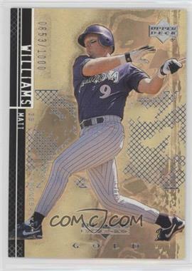 2000 Upper Deck Black Diamond Rookie Edition - [Base] - Gold #57 - Matt Williams /1000