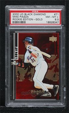 2000 Upper Deck Black Diamond Rookie Edition - [Base] - Gold #71 - Mike Piazza /1000 [PSA 8.5 NM‑MT+]