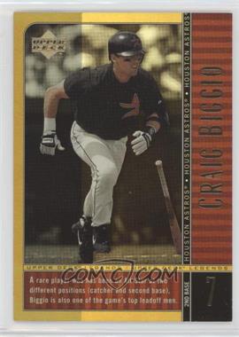 2000 Upper Deck Legends - [Base] - Commemorative Collection Gold Missing Serial Number #4 - Craig Biggio