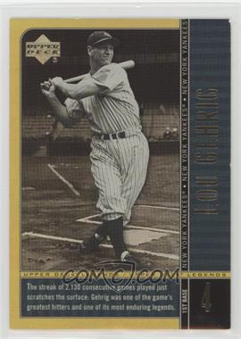 2000 Upper Deck Legends - [Base] - Commemorative Collection Gold Missing Serial Number #86 - Lou Gehrig [Noted]