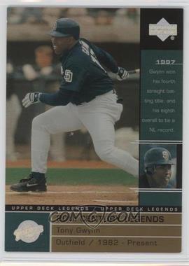 2000 Upper Deck Legends - [Base] - Commemorative Collection Missing Serial Number #119 - 20th Century Legends - Tony Gwynn