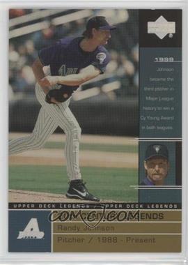 2000 Upper Deck Legends - [Base] - Commemorative Collection Missing Serial Number #125 - 20th Century Legends - Randy Johnson