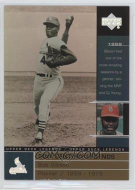 2000 Upper Deck Legends - [Base] - Commemorative Collection Missing Serial Number #126 - 20th Century Legends - Bob Gibson