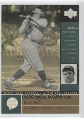 2000 Upper Deck Legends - [Base] - Commemorative Collection #106 - 20th Century Legends - Babe Ruth /100