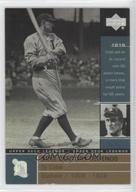2000 Upper Deck Legends - [Base] - Commemorative Collection #134 - 20th Century Legends - Ty Cobb /100