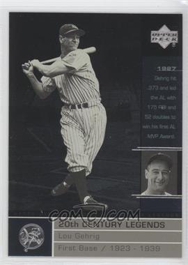 2000 Upper Deck Legends - [Base] #127 - 20th Century Legends - Lou Gehrig