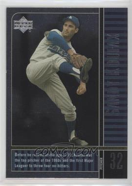 2000 Upper Deck Legends - [Base] #28 - Sandy Koufax