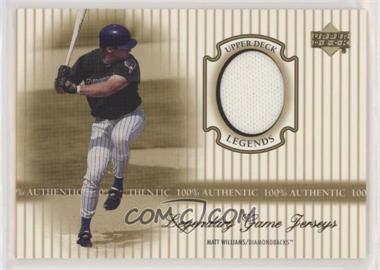 2000 Upper Deck Legends - Legendary Game Jerseys #J-MW.1 - Matt Williams