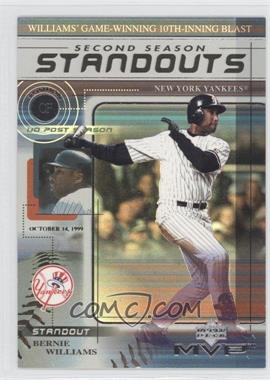 2000 Upper Deck MVP - Second Season Standouts #SS5 - Bernie Williams