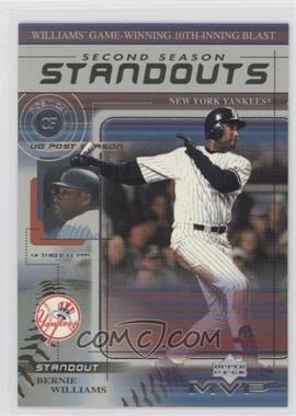 2000 Upper Deck MVP - Second Season Standouts #SS5 - Bernie Williams