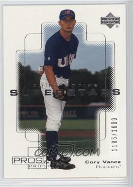 2000 Upper Deck Pros & Prospects - [Base] #144 - Prospective Superstars - Cory Vance /1600