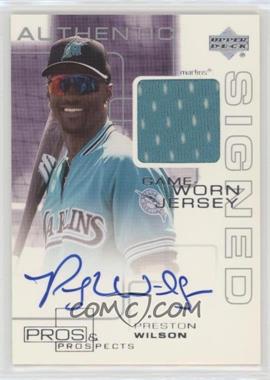 2000 Upper Deck Pros & Prospects - Signed Game Worn Jersey #PW - Preston Wilson