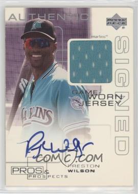 2000 Upper Deck Pros & Prospects - Signed Game Worn Jersey #PW - Preston Wilson