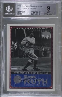 2000 Upper Deck The Master Collection All-Time New York Yankees - [Base] #NYY4 - Babe Ruth /500 [BGS 9 MINT]