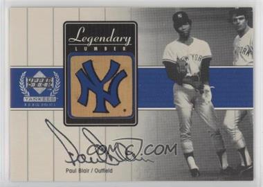 2000 Upper Deck Yankee Legends - Legendary Lumber - Gold #PB-LL - Paul Blair