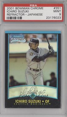 2001 Bowman Chrome - [Base] #351.2 - Rookie Refractors - Ichiro Suzuki (Japanese Text) [PSA 9 MINT]