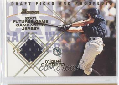 2001 Bowman Draft Picks & Prospects - Futures Game Relics #FGR-MC - Miguel Cabrera