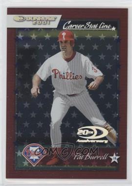 2001 Donruss - [Base] - Stat Line Career #29 - Pat Burrell /260