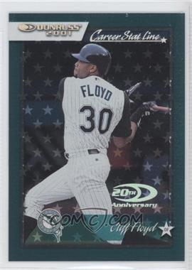 2001 Donruss - [Base] - Stat Line Career #93 - Cliff Floyd /326