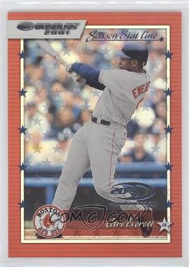 2001 Donruss - [Base] - Stat Line Season #91 - Carl Everett /149