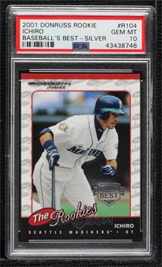 2001 Donruss - The Rookies - Baseball's Best Silver #R104 - Ichiro Suzuki /499 [PSA 10 GEM MT]