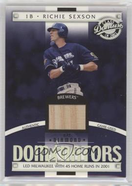 2001 Donruss Class Of 2001 - Dominators - Materials #DM-25 - Richie Sexson /725