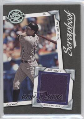 2001 Donruss Class Of 2001 - Scrapbook #SB-7 - Todd Helton /525