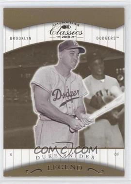 2001 Donruss Classics - [Base] #186 - Duke Snider /1755