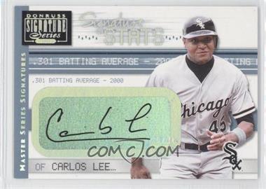 2001 Donruss Signature Series - Signature Stats - Masters Series #_CALE - Carlos Lee