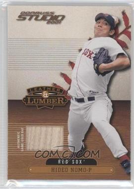 2001 Donruss Studio - Leather & Lumber #LL-12 - Hideo Nomo