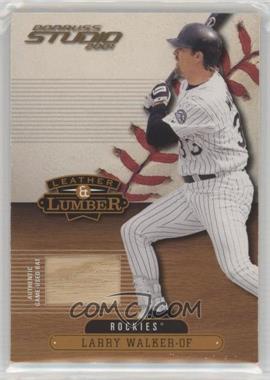 2001 Donruss Studio - Leather & Lumber #LL-17 - Larry Walker