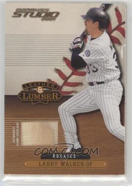 2001 Donruss Studio - Leather & Lumber #LL-17 - Larry Walker