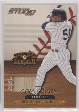 2001 Donruss Studio - Leather & Lumber #LL-44 - Bernie Williams