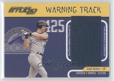 2001 Donruss Studio - Warning Track #WT-10 - Todd Helton