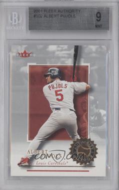 2001 Fleer Authority - [Base] #102 - Authority Rookie - Albert Pujols /2001 [BGS 9 MINT]