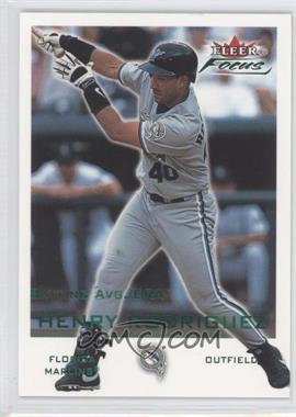 2001 Fleer Focus - [Base] - Batting Avg./ERA #43 - Henry Rodriguez /256
