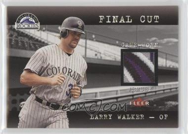 2001 Fleer Genuine - Final Cut Jerseys #_LAWA - Larry Walker