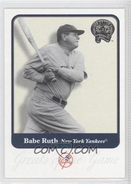 2001 Fleer Greats of the Game - [Base] #3 - Babe Ruth