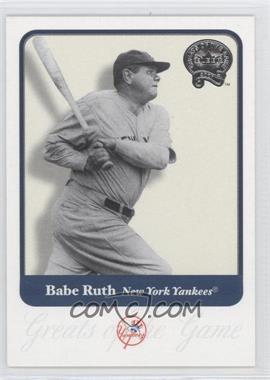 2001 Fleer Greats of the Game - [Base] #3 - Babe Ruth