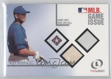 2001 Fleer Legacy - MLB Game Issue Game-Used - Base and Ball #_ALRO - Alex Rodriguez /100