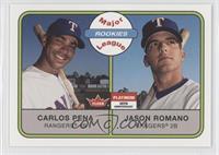 Major League Rookies - Carlos Pena, Jason Romano