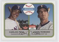 Major League Rookies - Carlos Pena, Jason Romano