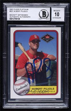 2001 Fleer Platinum - [Base] #521 - Albert Pujols [BAS BGS Authentic]