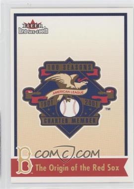 2001 Fleer Red Sox 100th - [Base] #75 - The Origin of the Red Sox