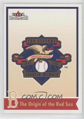 2001 Fleer Red Sox 100th - [Base] #75 - The Origin of the Red Sox