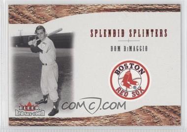 2001 Fleer Red Sox 100th - Splendid Splinters #SS2 - Dom DiMaggio